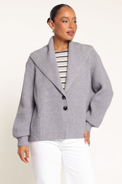 KNITWEAR Kailana Cardigan - Grey Marle
