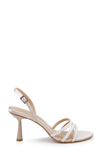 Champagne | Kathryn Bejeweled Stiletto Sandal
