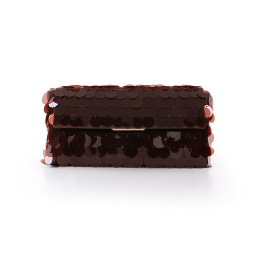 Brown | Payette Envelope Clutch Front