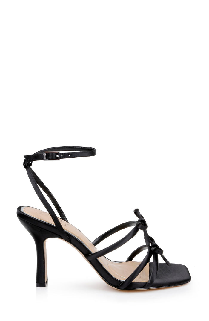 Black | Kiyomi Delicate Sandal with Bow Straps
