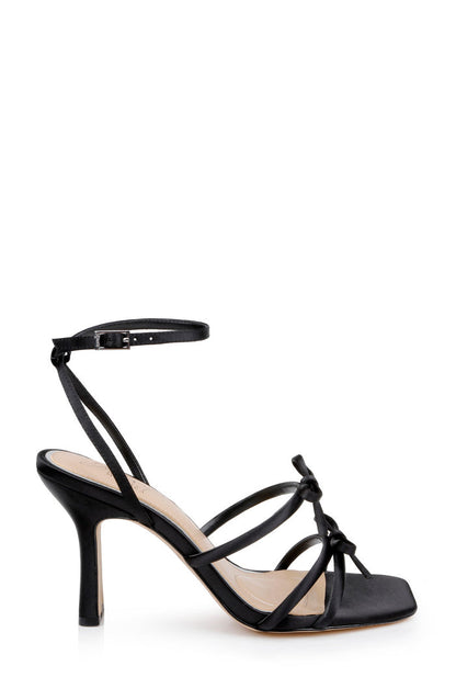 Black | Kiyomi Delicate Sandal with Bow Straps
