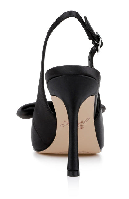 Black | Kourtnay Stiletto Slingback with Large Bow
