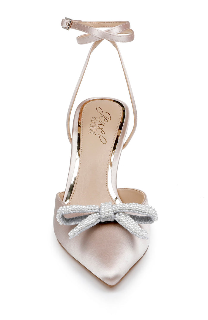 Champagne | Kynlee Wraparound Ankle Strap Stiletto