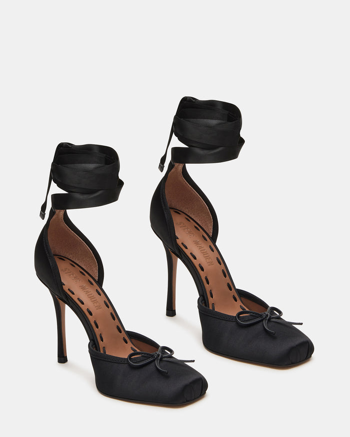 LARINA BLACK SATIN