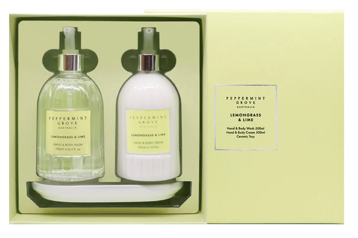 Lemongrass & Lime Set with Ceramic Tray