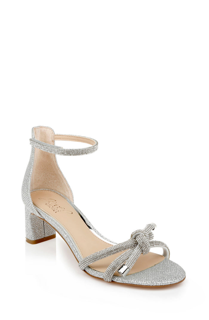 Silver | Lena Knotted Mid Heel