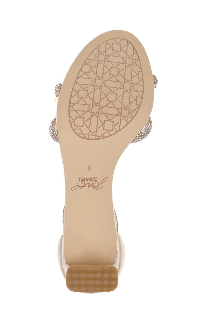 Champagne | Lena Knotted Mid Heel