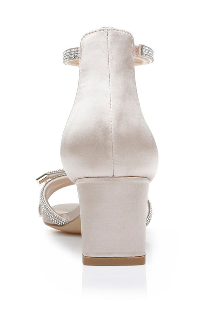 Champagne | Lena Knotted Mid Heel
