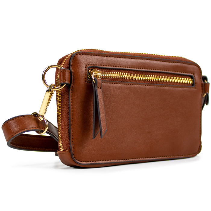 Leopard Vegan Leather Pouch Belt Bag Back