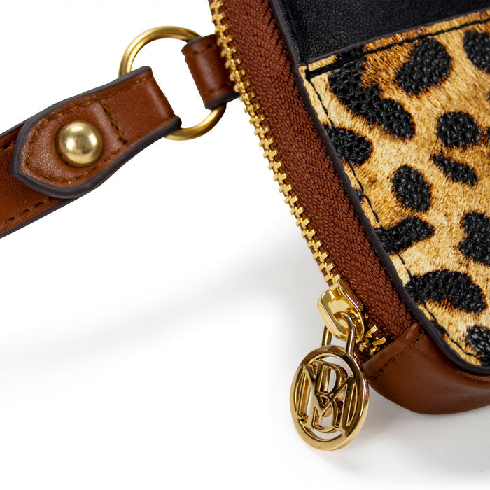 Leopard Vegan Leather Pouch Belt Bag leopard detail