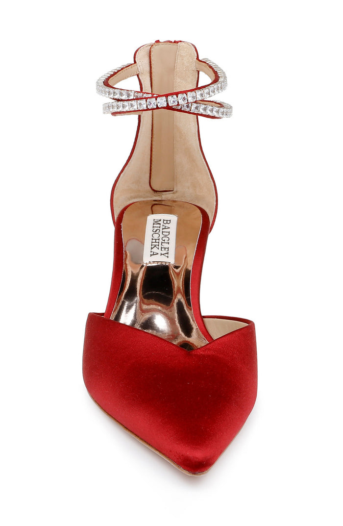 Radiant Red | Lilibeth Dual-Strapped Kitten Heels