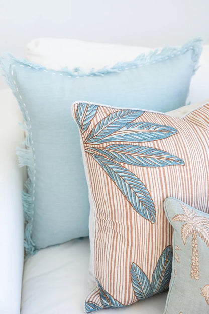 Linen Antibes Sky Blue Cushion