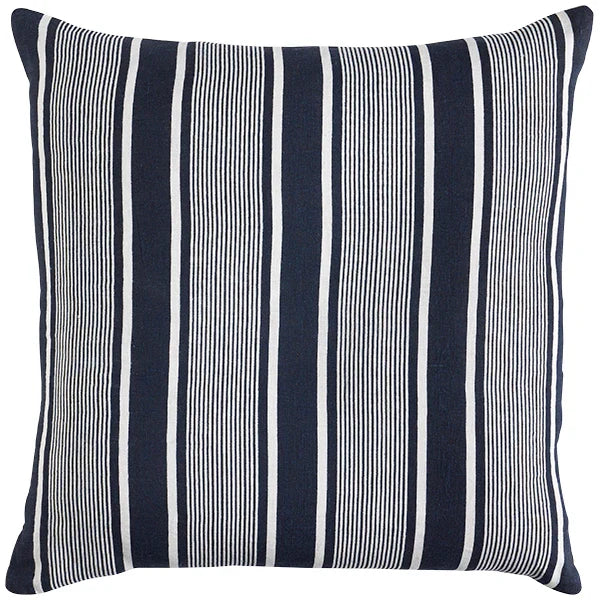 Linen Capri Stripe Navy Cushion