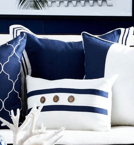 Linen Milano Navy Cushion