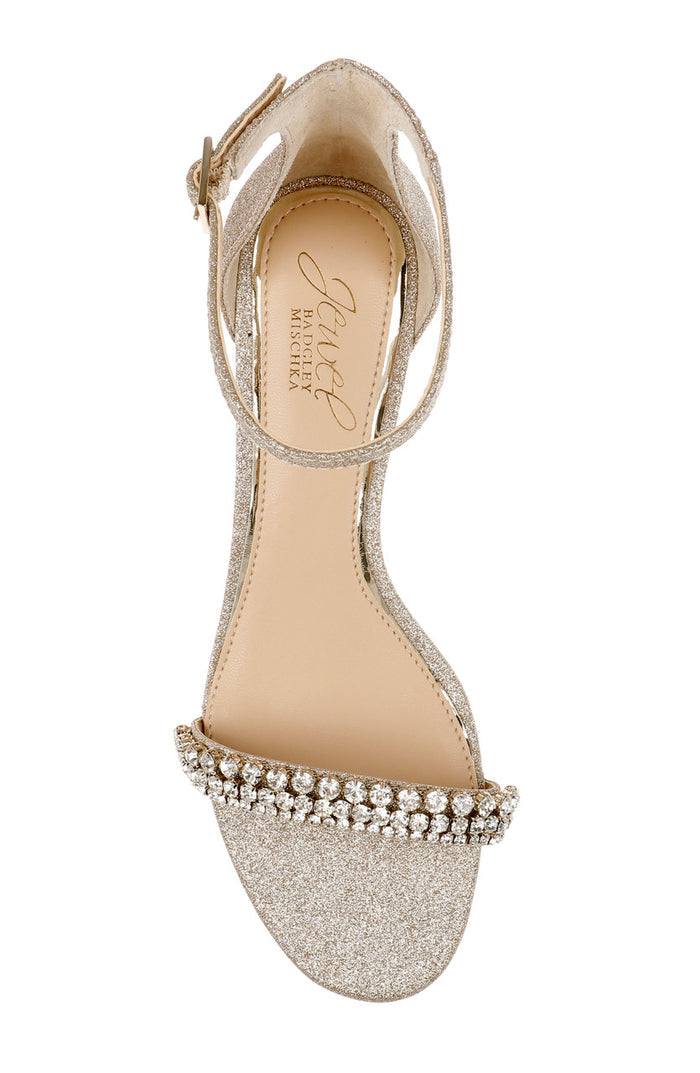 Light Gold | Lora Low Wedge Sandals