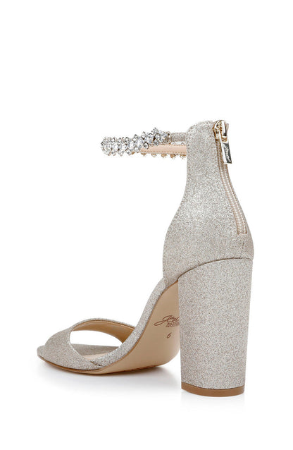 Light Gold | Louise Peep-Toe Block Heel