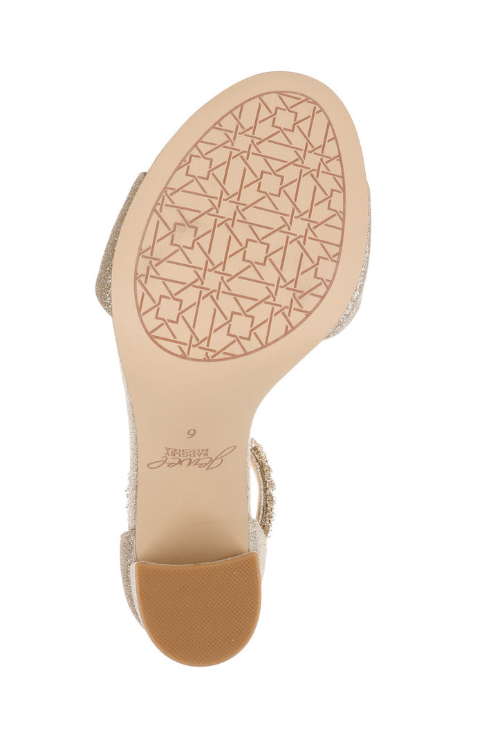 Light Gold | Louise Peep-Toe Block Heel