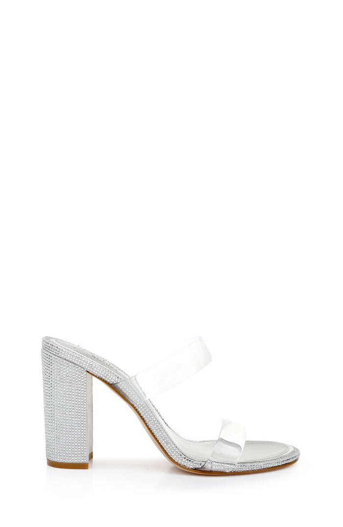 Clear | Lucero Block Heel Slide