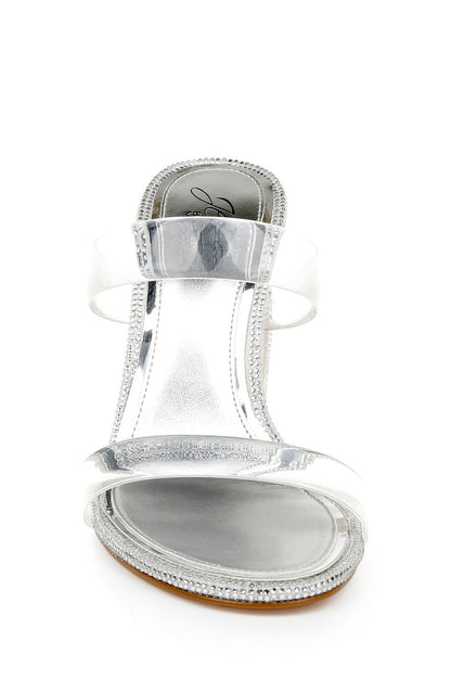 Clear | Lucero Block Heel Slide