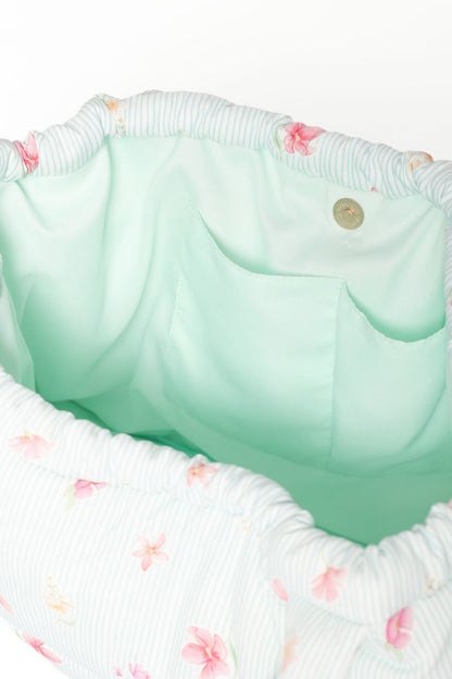 ACCESSORIES Marshmallow Midi Tote - Blue Garden Stripe