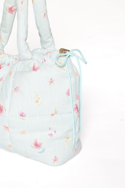 ACCESSORIES Marshmallow Midi Tote - Blue Garden Stripe