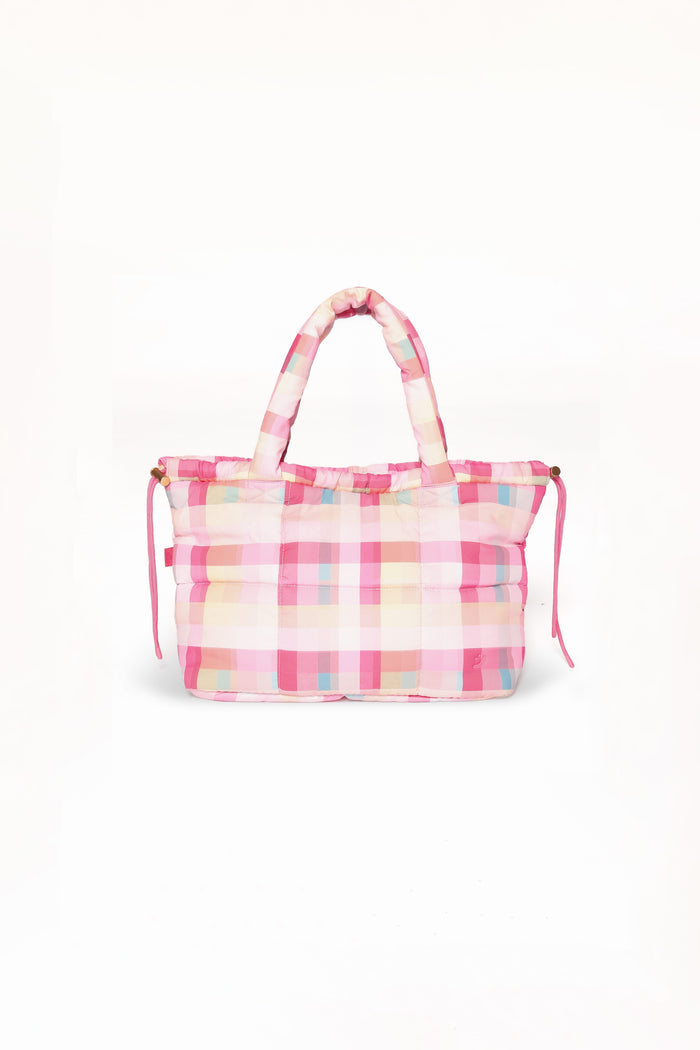 ACCESSORIES Marshmallow Midi Tote - Pink Picnic Plaid
