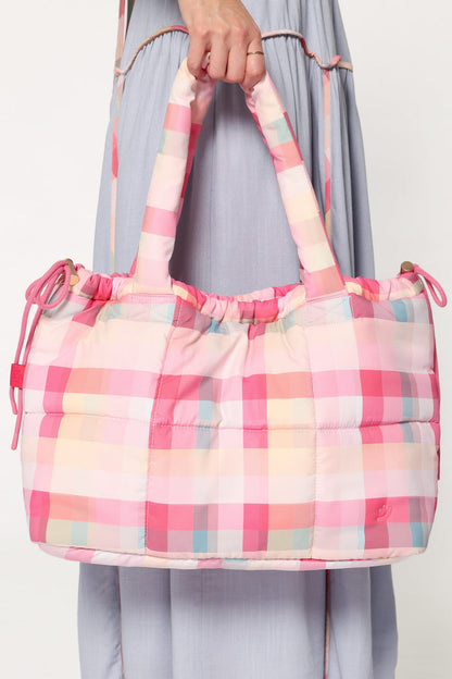 ACCESSORIES Marshmallow Midi Tote - Pink Picnic Plaid