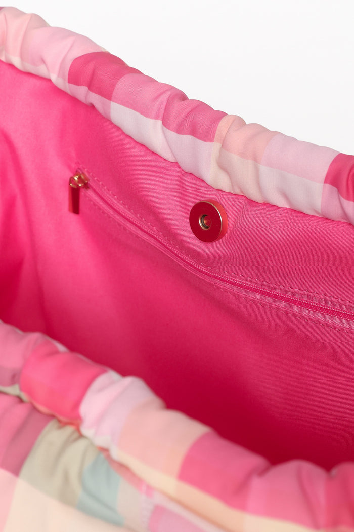 ACCESSORIES Marshmallow Midi Tote - Pink Picnic Plaid