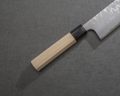 Masakage "Shimo" Shirogami #2 Damascus 165mm Santoku