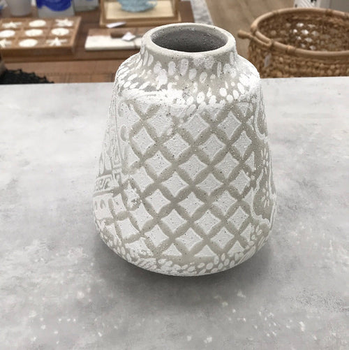 Mawson Ceramic Taupe Patchwork Vase Small
