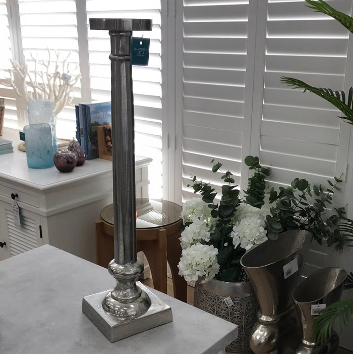Medium Silver Como Candle Stick