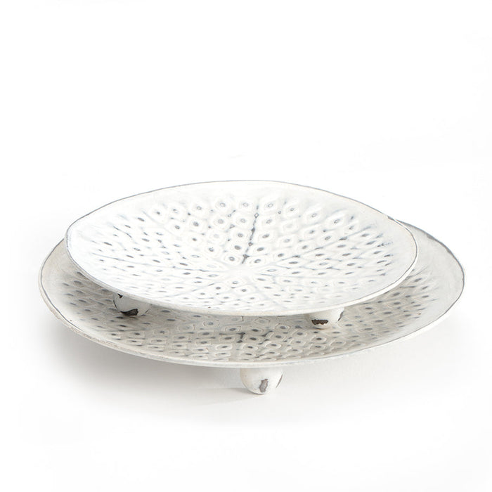 Metal Punched Candle Plate Big