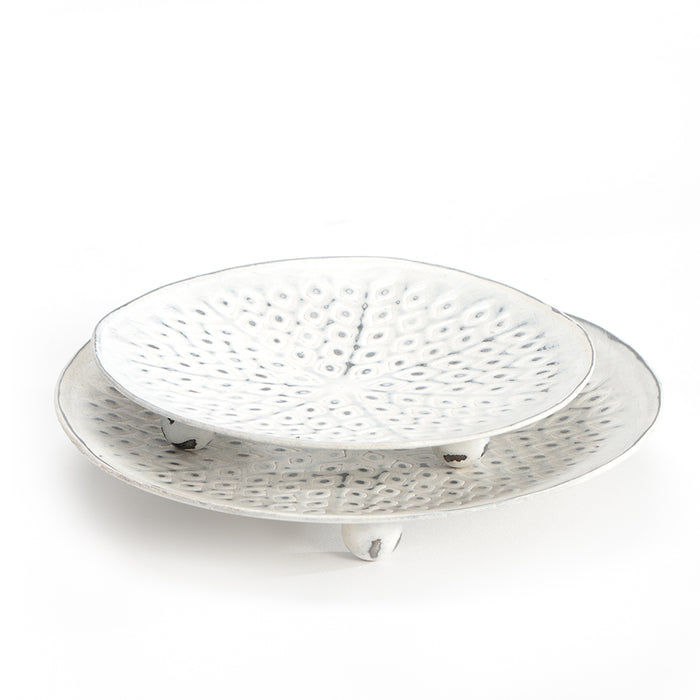 Metal Punched Candle Plates Small