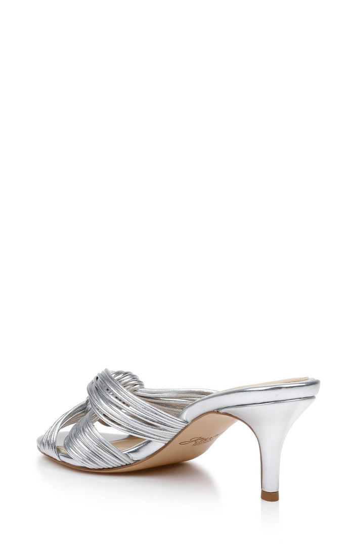 Silver | Mia Twisted Leather Mules
