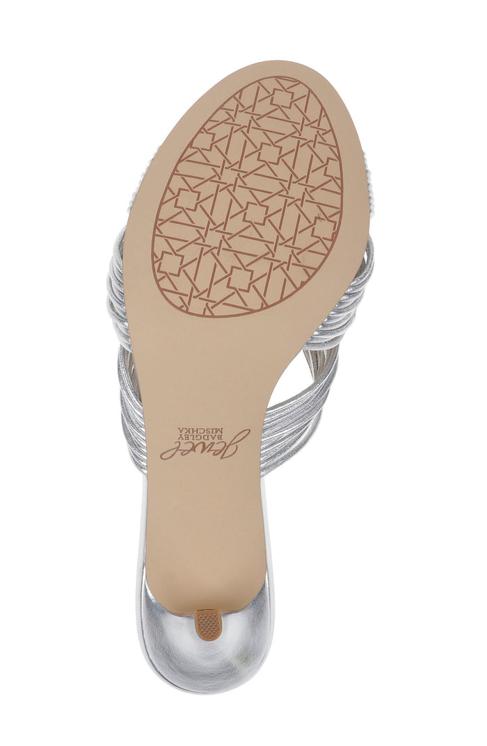 Silver | Mia Twisted Leather Mules