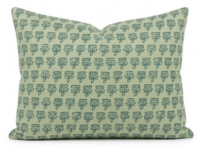 Mimi Floral Pillow Cover in Green, Thibaut Pillows