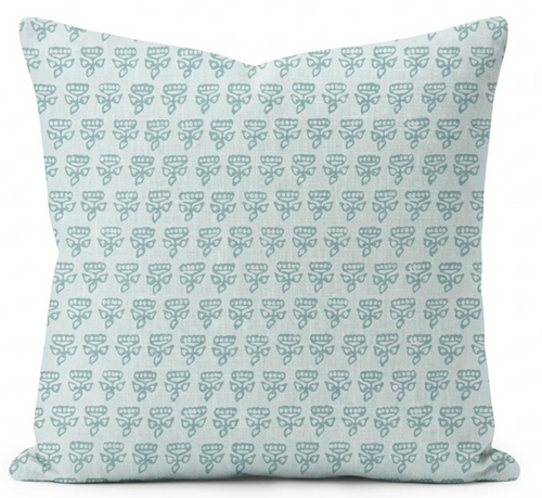 Mimi Floral Pillow Cover in Sky, Thibaut Pillows