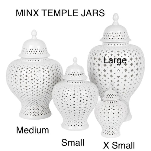 Minx White Temple Jar Large