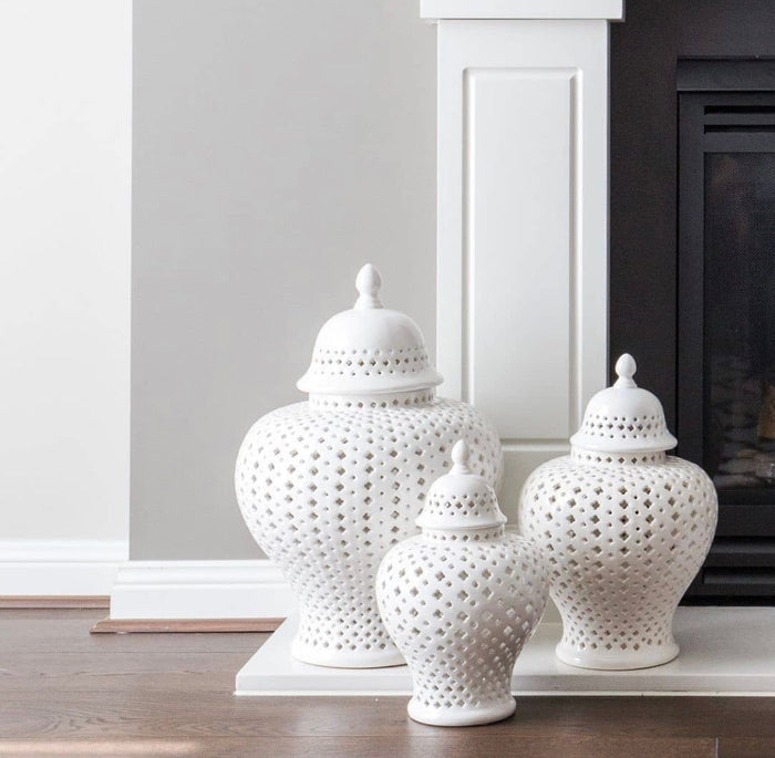 Minx White Temple Jar Large