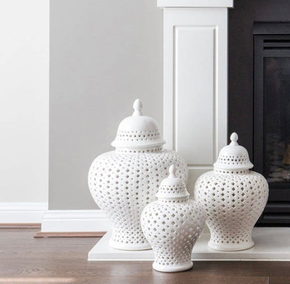 Minx White Temple Jar Large