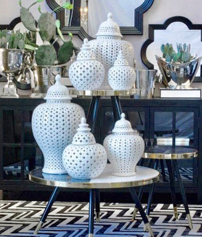 Minx White Temple Jar Medium