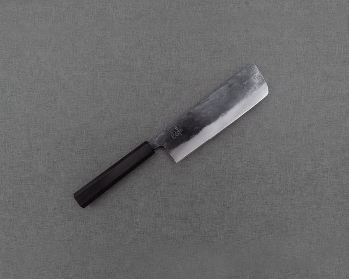 Naru “Hatsukou Series” Aogami #2 Kurouchi 165mm Nakiri with Ebony Handle