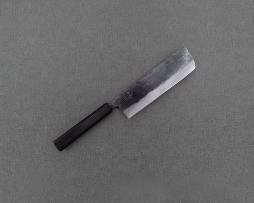 Naru “Hatsukou Series” Aogami #2 Kurouchi 165mm Nakiri with Ebony Handle