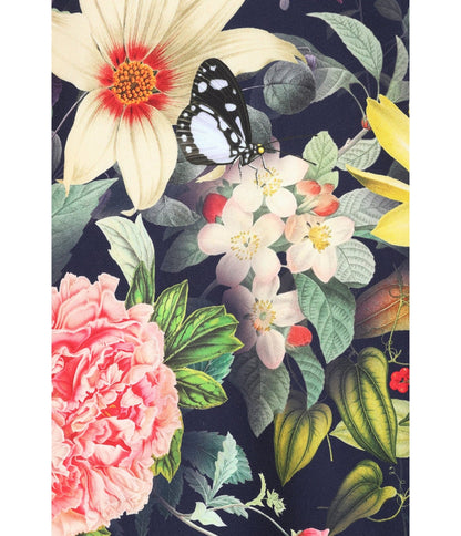 Navy Butterfly Meadow Swing Skirt