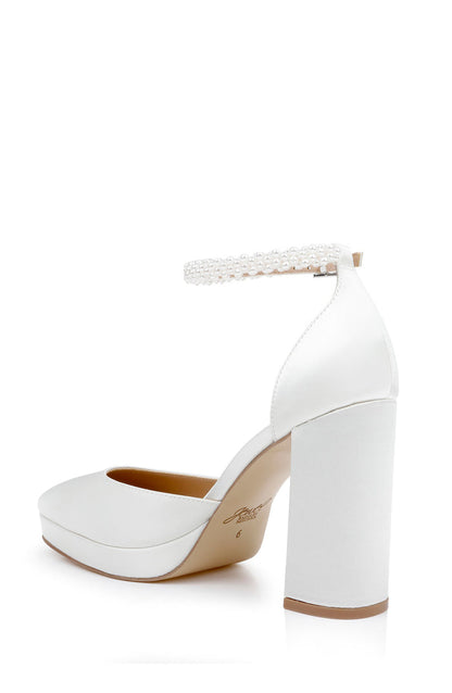 Ivory | Noble Platform Pumps Back Side