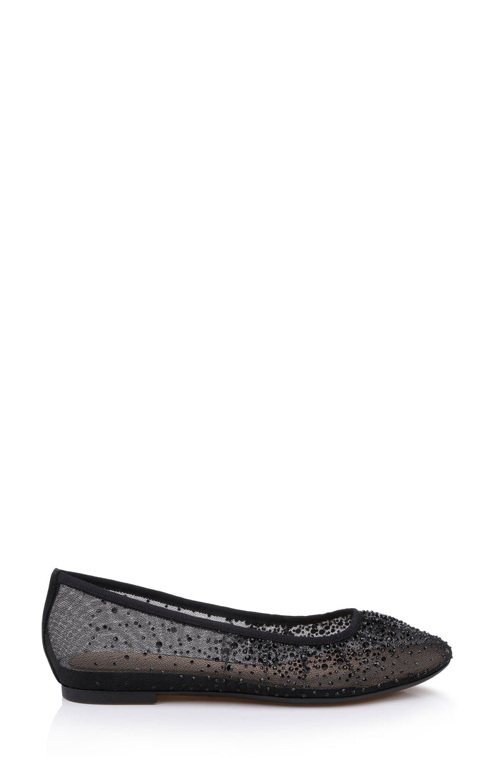 Black | Nuala Mesh Flats Side