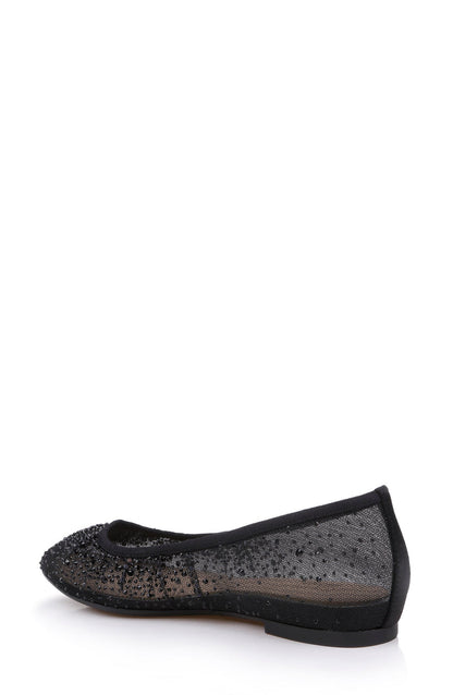Black | Nuala Mesh Flats Back Side