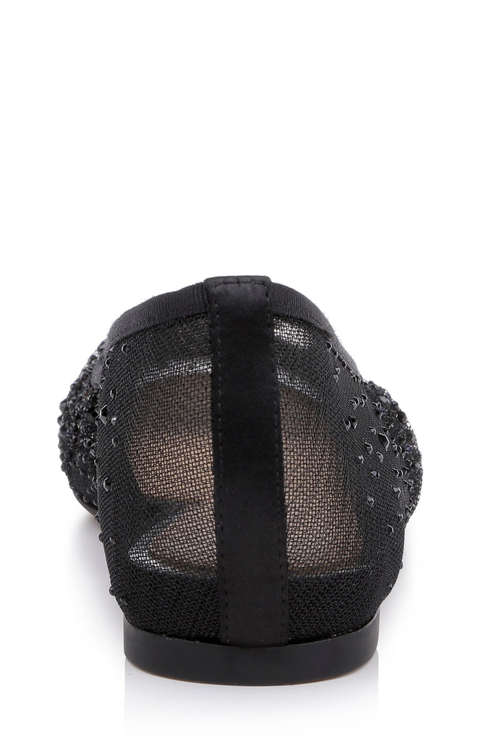 Black | Nuala Mesh Flats Back