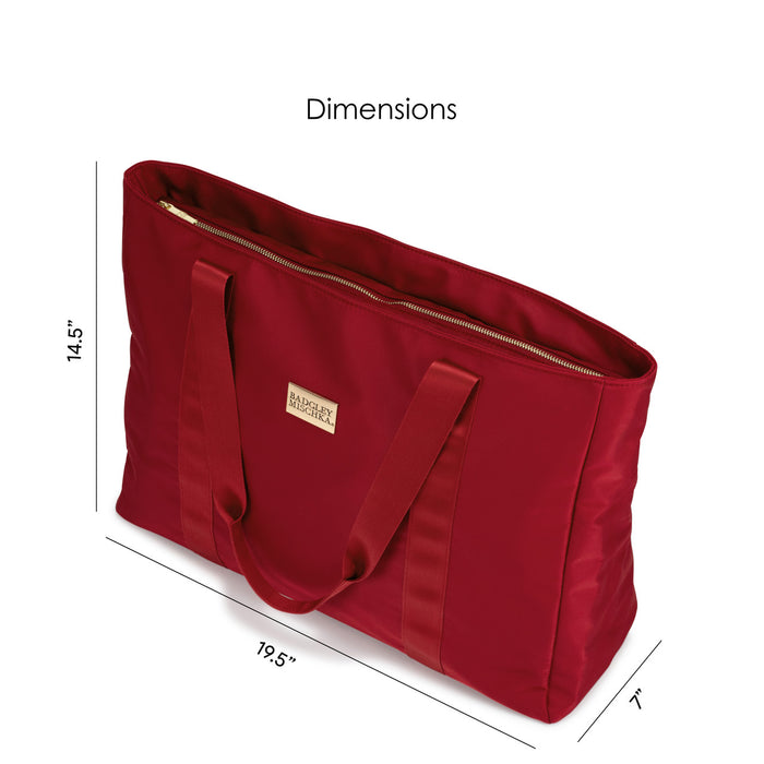 Burgundy | Nylon Weekender Tote Bag