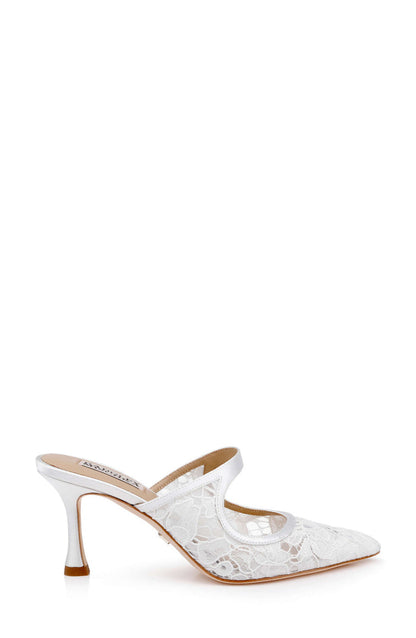 White Satin | Oaklyn Mary Jane Mule Side